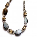 Abalone Shell Necklace in Shades of Brown